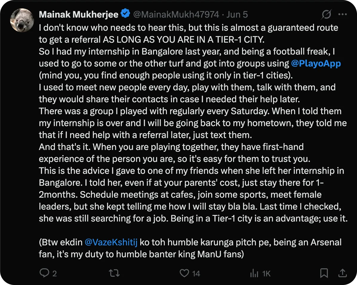 Player testimonial — community impact